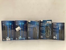 5 X ELECTRONIC TOOTHBRUSH DIFFERENT BRANDS AND MODELS INCLUDING UPHYLIAN TOOTHBRUSH MODEL H8 .