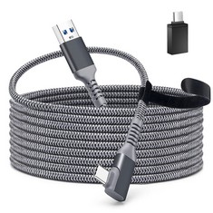 18 X OCULUS QUEST 2 LINK CABLE, TOTU 16FT USB 3.2 GEN 1 TO TYPE C LINK CABLE COMPATIBLE WITH OCULUS QUEST, HIGH SPEED DATA TRANSFER AND FAST CHARGING FOR VR HEADSET AND GAMING PC - LOCATION 7A.