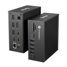 THUNDERBOLT 3 DOCKING STATION, USB C DOCKING 18 IN 1 WITH 2* THUNDERBOLT 3 40GBPS, DP 8K, OPTICAL AUDIO (S/PDIF), 2* USB-A & USB-C 10GBPS, USB-C & USB-A 5GBPS, SD/TF, ETHERNET, 100W PD - LOCATION 31A