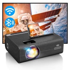 YCLZY BLUETOOTH PROJECTOR WITH CANVAS, FULL HD 1080P WIFI, 9000 LUMENS, OUTDOOR LED PROJECTOR, 10000:1 CONTRAST, DAYLIGHT PROJECTOR FOR HOME CINEMA, IOS, ANDROID, LAPTOP, - LOCATION 25A.
