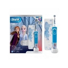 ORAL-B PRO KIDS ELECTRIC TOOTHBRUSH, 1 FROZEN HANDLE, 1 BRUSH HEAD, 1 TRAVEL CASE, DESIGNED BY BRAUN, SUITABLE FOR CHILDREN OVER 3 YEARS - LOCATION 33A.