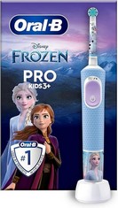 ORAL-B PRO KIDS ELECTRIC TOOTHBRUSH, 1 FROZEN HANDLE, 1 BRUSH HEAD, DESIGNED BY BRAUN, SUITABLE FOR CHILDREN OVER 3 YEARS - LOCATION 33A.