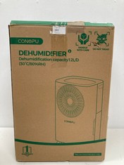 CONOPU DEHUMIDIFIER 12L/DAY, CONTINUOUS DRAIN, AUTOMATIC DEHUMIDIFICATION, SLEEP MODE, 24 HOUR TIMER, ENERGY EFFICIENT DEHUMIDIFIER, GIVING YOU A COMFORTABLE AND DRY EXPERIENCE - LOCATION 29B.