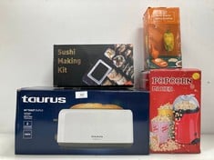4 X KITCHEN ITEMS VARIOUS BRANDS INCLUDING TOASTER TAURUS 1450W - LOCATION 29B.