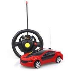 6 X AGOLATY WIRELESS CHILDREN'S ELECTRIC REMOTE CONTROL MODEL TOY CAR, UNISEX-ADULT, RED, TRUMPET - LOCATION 34B.