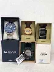 4 X CASIO WATCHES VARIOUS MODELS INCLUDING EFR-552 - LOCATION 2B.