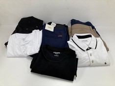 9 X JACK&JONES GARMENTS VARIOUS SIZES AND MODELS INCLUDING WHITE MEN'S POLO SHIRT SIZE M - LOCATION 49A.