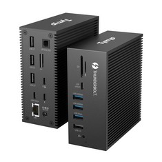 THUNDERBOLT 3 DOCKING STATION, USB C DOCKING 18 IN 1 WITH 2* THUNDERBOLT 3 40GBPS, DP 8K, OPTICAL AUDIO (S/PDIF), 2* USB-A & USB-C 10GBPS, USB-C & USB-A 5GBPS, SD/TF, ETHERNET, 100W PD - 48B LOCATION