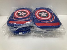 10 X MARVEL BLUE WHITE AND RED BACKPACK - LOCATION 50C.