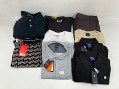 9 X GARMENTS OF VARIOUS BRANDS, SIZES AND MODELS INCLUDING RAW POLO SHIRT SIZE L BLACK - LOCATION 42A.