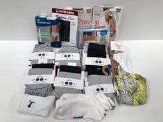 VARIETY OF WOMEN'S AND MEN'S UNDERWEAR VARIOUS SIZES INCLUDING SOCKS - LOCATION 35C.