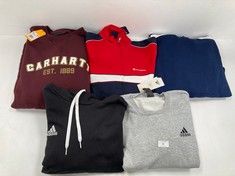 5 X SWEATSHIRTS VARIOUS BRANDS, SIZES AND MODELS INCLUDING GREY ADIDAS SWEATSHIRT SIZE M - LOCATION 30A.