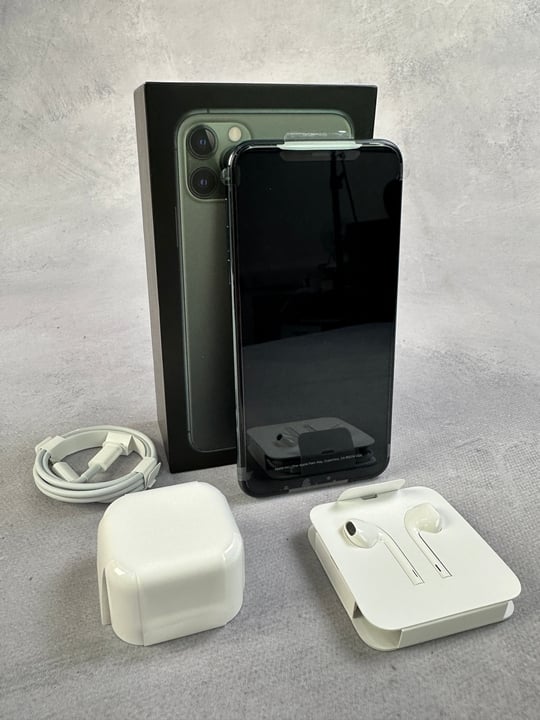 Apple iPhone 11 Pro Max  256Gb , Midnight Green: Model No A2218  [Jptn39380] (MPSE53476944) (VAT ONLY PAYABLE ON BUYERS PREMIUM)