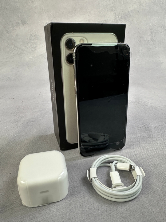 Apple iPhone 11 Pro  64Gb , Silver: Model No A2215 [Jptn39468] (MPSS02846038)(VAT ONLY PAYABLE ON BUYERS PREMIUM)