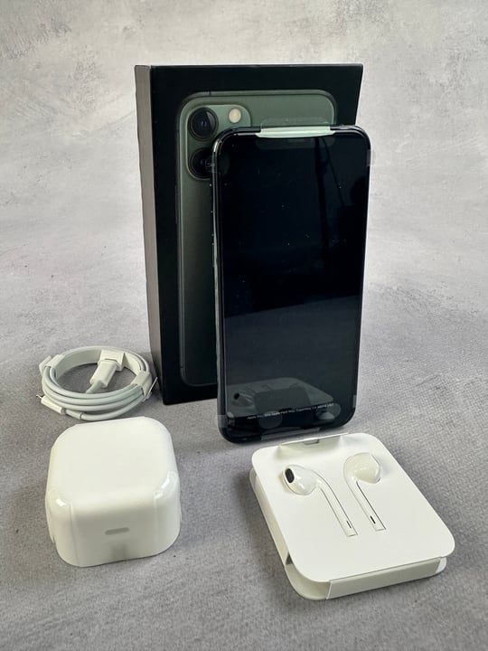 Apple iPhone 11 Pro 64Gb , Midnight Green: Model No A2215   [Jptn39544] (MPSS02846040)(VAT ONLY PAYABLE ON BUYERS PREMIUM)