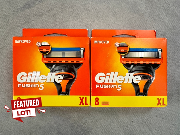 Gillette Fusion5 Razor Blades, 2x 8 Packs (18+ ID REQUIRED)(VAT ONLY PAYABLE ON BUYERS PREMIUM) (MPSS03057262/3)