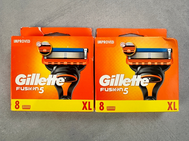 Gillette Fusion5 Razor Blades, 2x 8 Packs (18+ ID REQUIRED)(VAT ONLY PAYABLE ON BUYERS PREMIUM) (MPSS03057262/3)