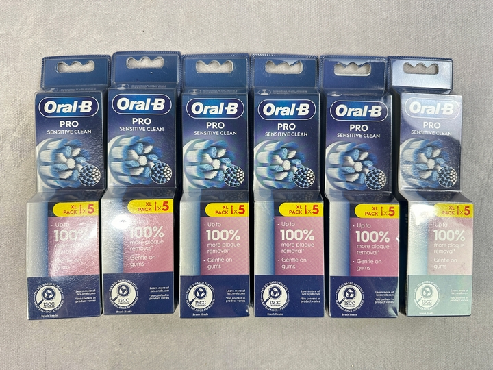 Oral-B Pro Sensitive Clean Replacement Heads, 6x 5 Packs (VAT ONLY PAYABLE ON BUYERS PREMIUM) (MPSS03057262/3)