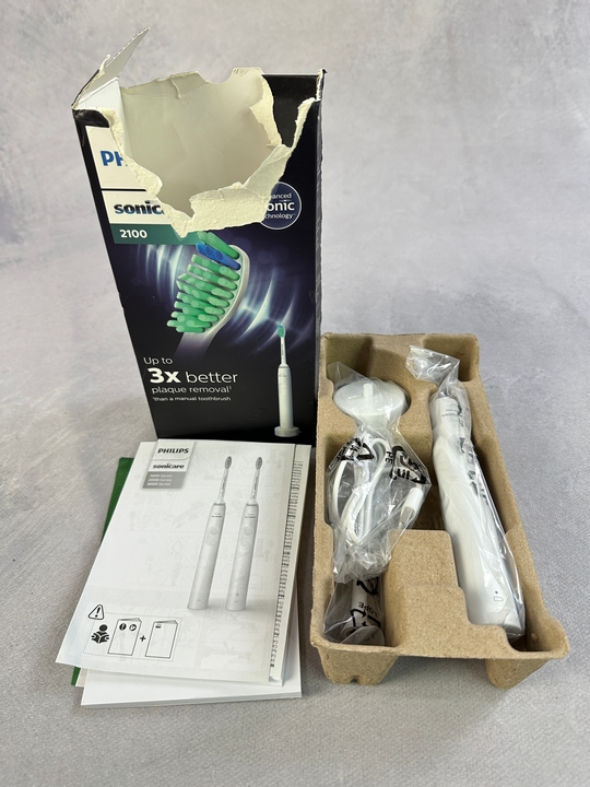 Philips Sonicare 2100 Rechargeable Sonic Toothbrush (VAT ONLY PAYABLE ON BUYERS PREMIUM) (MPSS03057262/3)