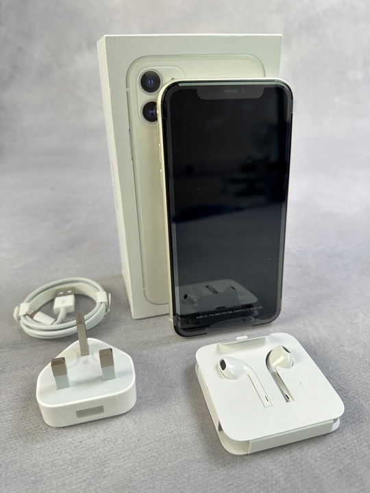 Apple Iphone 11  128Gb ,White: Model No A2221   [Jptn39451] (MPSS02846037) (VAT ONLY PAYABLE ON BUYERS PREMIUM)
