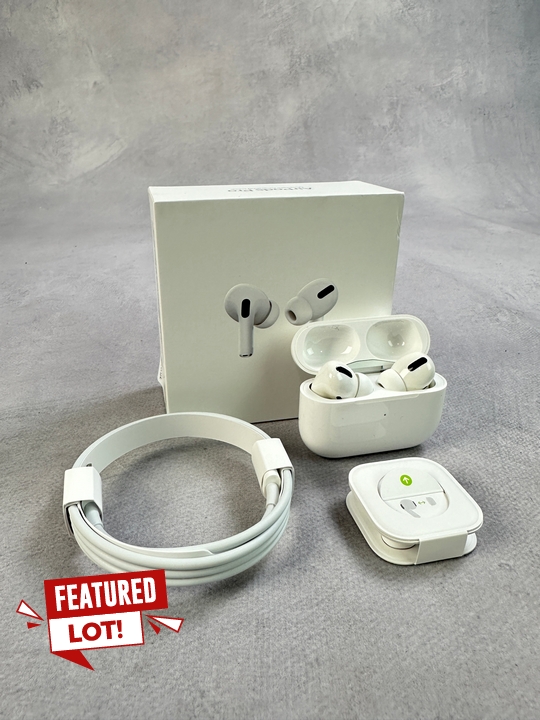 APPLE AIRPODS PRO, WHITE: MODEL NO A2083 A2084 A2190   [JPTN39708] (MPSD45945483)(VAT ONLY PAYABLE ON BUYERS PREMIUM)