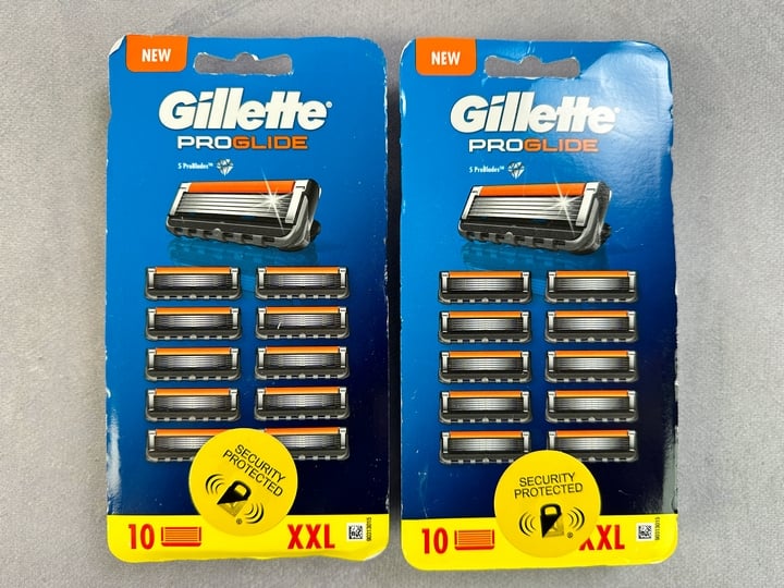 Gillette Proglide Razor Blades, 2x 10 Packs (18+ ID REQUIRED)(VAT ONLY PAYABLE ON BUYERS PREMIUM) (MPSS03057262/3)