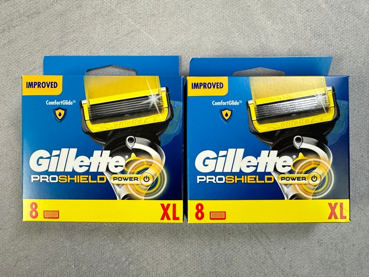 Gillette Proshield Power Razor Blades, 2x 8 Packs (18+ ID REQUIRED)(VAT ONLY PAYABLE ON BUYERS PREMIUM) (MPSS03057262/3)