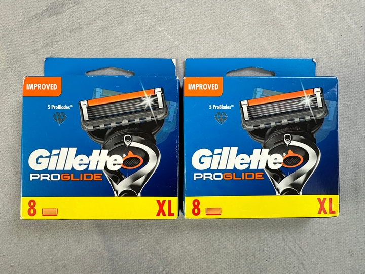 Gillette Proglide Razor Blades, 2x 8 Packs (18+ ID REQUIRED)(VAT ONLY PAYABLE ON BUYERS PREMIUM) (MPSS03057262/3)