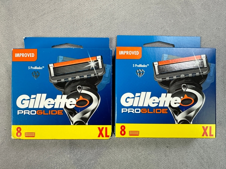 Gillette Proglide Razor Blades, 2x 8 Packs (18+ ID REQUIRED)(VAT ONLY PAYABLE ON BUYERS PREMIUM) (MPSS03057262/3)