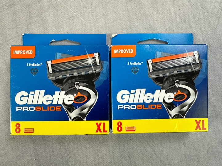 Gillette Proglide Razor Blades, 2x 8 Packs (18+ ID REQUIRED)(VAT ONLY PAYABLE ON BUYERS PREMIUM) (MPSS03057262/3)