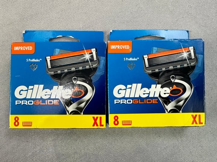 Gillette Proglide Razor Blades, 2x 8 Packs (18+ ID REQUIRED)(VAT ONLY PAYABLE ON BUYERS PREMIUM) (MPSS03057262/3)