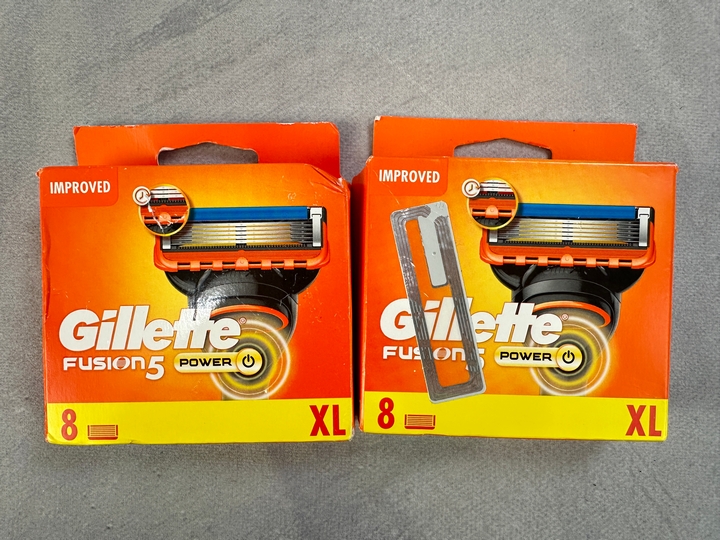 Gillette Fusion5 Power Razor Blades, 2x 8 Packs (18+ ID REQUIRED)(VAT ONLY PAYABLE ON BUYERS PREMIUM) (MPSS03057262/3)