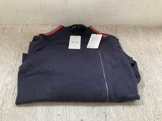 SAINT + SOFIA ZIP UP SWEATER IN NAVY/RED/WHITE SIZE 14: LOCATION - J5