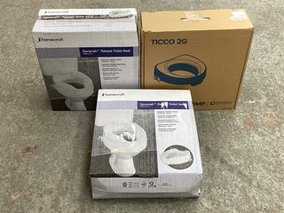 3 X HEALTHCARE ITEMS TO INCLUDE HOMECRAFT SAVANNAH RAISED TOILET SEAT: LOCATION - E7