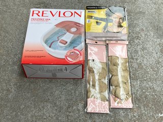 4 X BEAUTY PRODUCTS TO INCLUDE REVLON PEDIPREP SPA WITH PEDICURE SET: LOCATION - E7