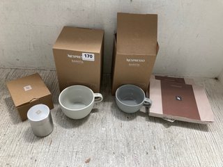 QTY OF COFFEE ITEMS TO INCLUDE NESPRESSO BARISTA CAPPUCCINO LARGE MUG: LOCATION - J9