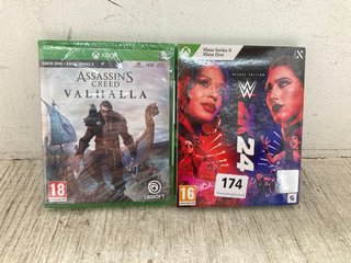 XBOX SERIES X 2K24 WWE GAME DELUXE EDITION TO INCLUDE XBOX SERIES X ASSASSINS CREED VALHALLA (PLEASE NOTE: 18+YEARS ONLY. ID MAY BE REQUIRED): LOCATION - J9