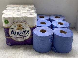 QTY OF PAPER ROLLS TO INCLUDE ANDREX SUPREME QUILTS PAPER ROLLS: LOCATION - J11