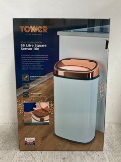 TOWER ROSE GOLD EDITION 58 LITRE SQUARE SENSOR BIN: LOCATION - J14