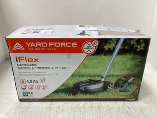 YARDFORCE IFLEX CORDLESS MOWER & TRIMMER 2IN1 SET: LOCATION - J20