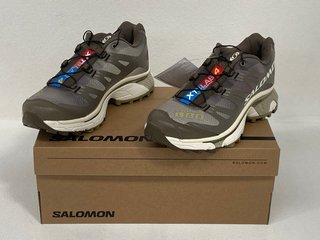 SALOMON XT-4 OG AURORA BOREALIS TRAINERS IN TRANSPARENT YELLOW AND DRIED HERB UK SIZE 4 - RRP £175: LOCATION - FRONT BOOTH