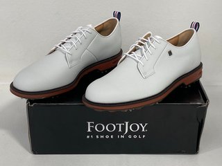 FOOTJOY DRYJOYS PREMIERE SERIES GOLF SHOES IN WHITE UK SIZE 9 - RRP £170: LOCATION - FRONT BOOTH