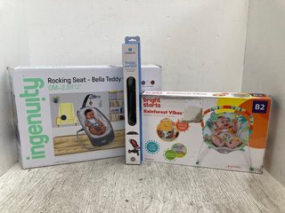 3 X KIDS ITEMS TO INCLUDE INGENUITY ROCKING SEAT-BELLA TEDDY 0M-2.5YRS: LOCATION - I15