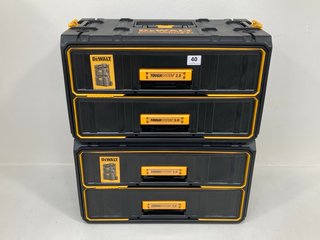 DEWALT TOUGHSYSTEM 2.0 4 STACKABLE DRAWER UNIT - RRP £196: LOCATION - FRONT BOOTH