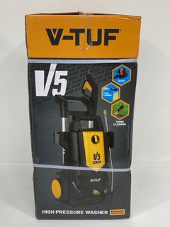 V-TUF V5 240V HIGH PRESSURE WASHER IN BLACK AND YELLOW - RRP £442: LOCATION - FRONT BOOTH