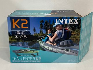 INTEX K2 CHALLENGER KAYAK 2 PERSON INFLATABLE CANOE MODEL: 68306: LOCATION - FRONT BOOTH