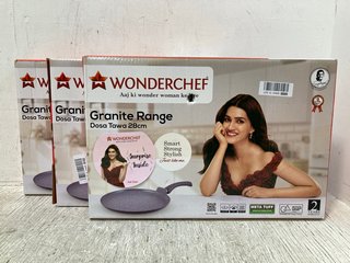 3 X WONDERCHEF GRANITE RANGE DOSA TAWA 28CM: LOCATION - I4