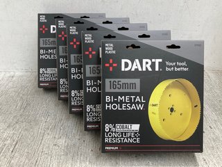 5 X DART 165MM BI METAL HOLESAWS: LOCATION - I1