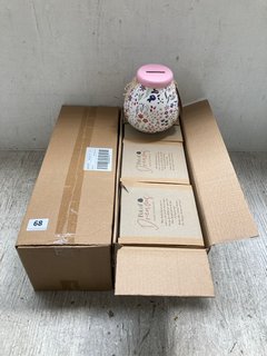 2 X BOXES OF POT OF DREAMS FLORAL FUND MONEY JARS: LOCATION - J3