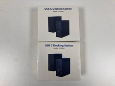 E-CROSSTU GMBH DC006B USB-C DOCKING STATION (ORIGINAL RRP - €87,52) IN BLUE (2PC X SEALED BOX) (SEALED UNIT). [JPTZ5968]